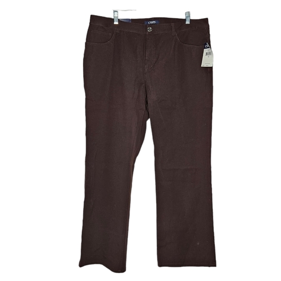 Chaps women's brown high rise jeans NEW with tags size 16S - Picture 1 of 11